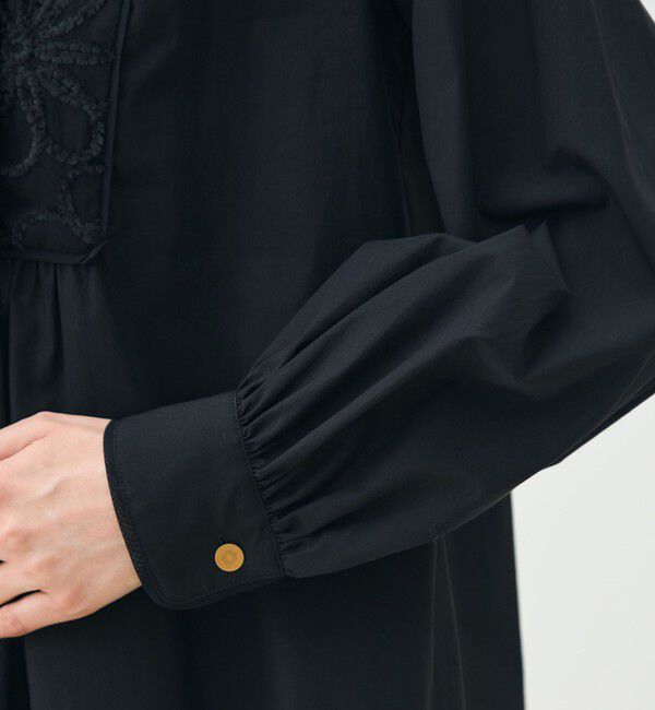 TOMORROWLAND collection「ブラックコンビネーション ボウタイブラウス」|シャツ・ブラウス|