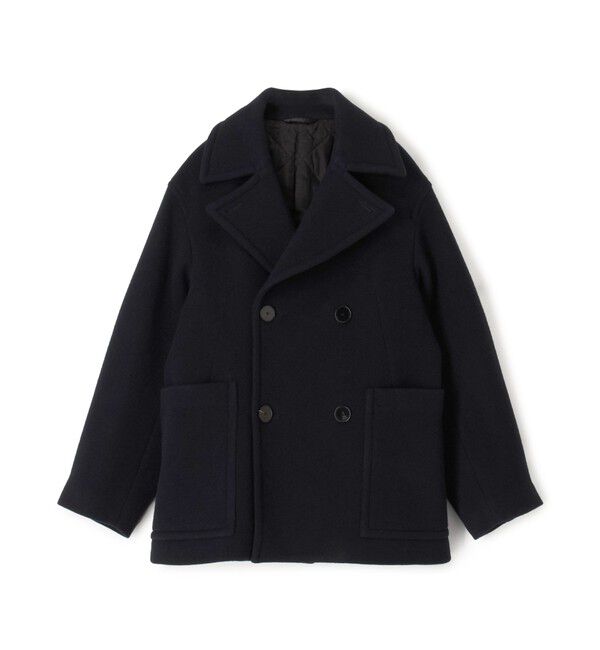 TOMORROWLAND MENS「ラムウールモッサー ダブルブレステッド4B Pコート」|ピーコート|69 ネイビー