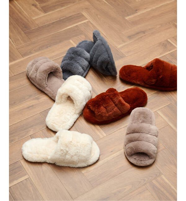journal standard Furniture「SLIPPER PUFFY FUR　フェイクファー スリッパ」|ルームシューズ|