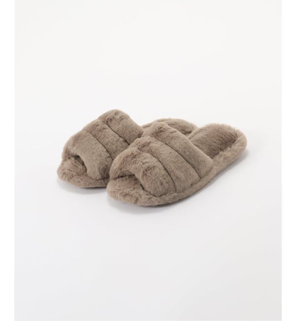 journal standard Furniture「SLIPPER PUFFY FUR　フェイクファー スリッパ」|ルームシューズ|