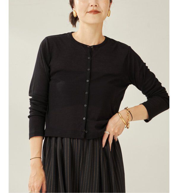 Plage「SHEER カーディガン トップス」|カーディガン|ブラック