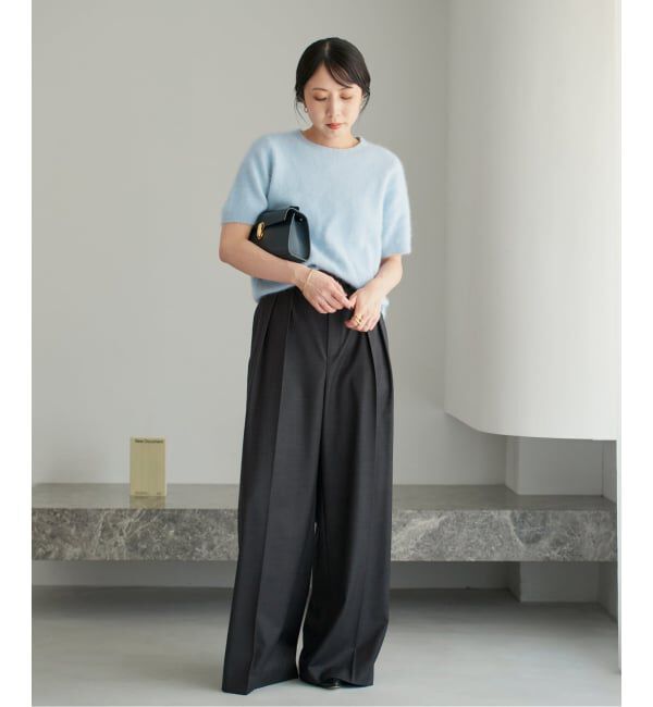 Plage「WO SE 2Tuck Wide パンツ」|スラックス|