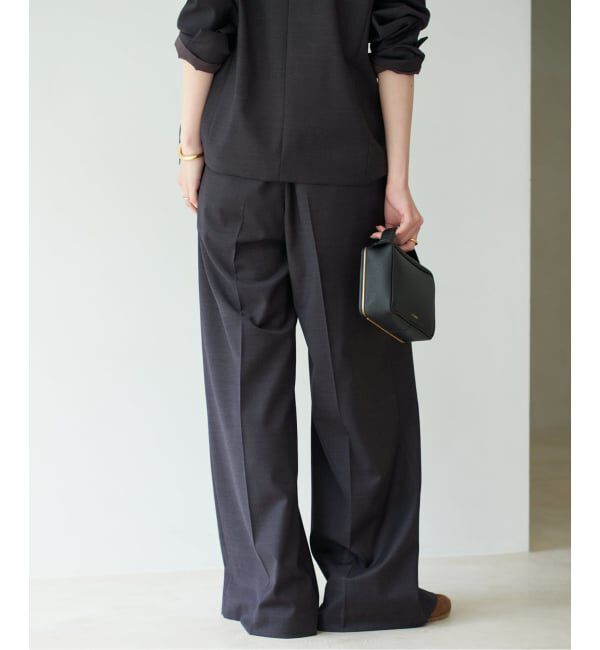 Plage「WO SE 2Tuck Wide パンツ」|スラックス|