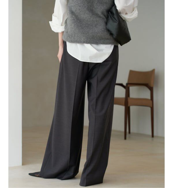 Plage「WO SE 2Tuck Wide パンツ」|スラックス|