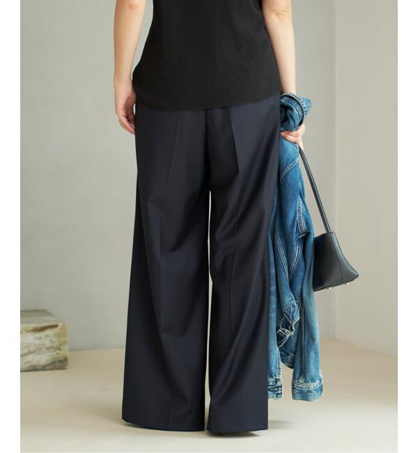 Plage「WO SE 2Tuck Wide パンツ」|スラックス|