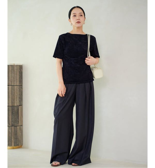 Plage「WO SE 2Tuck Wide パンツ」|スラックス|