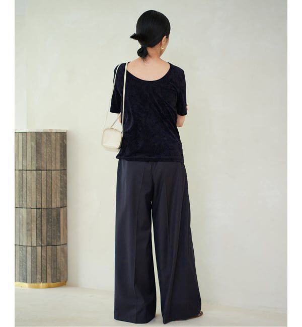 Plage「WO SE 2Tuck Wide パンツ」|スラックス|