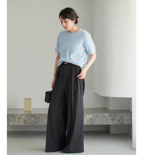 Plage「WO SE 2Tuck Wide パンツ」|スラックス|