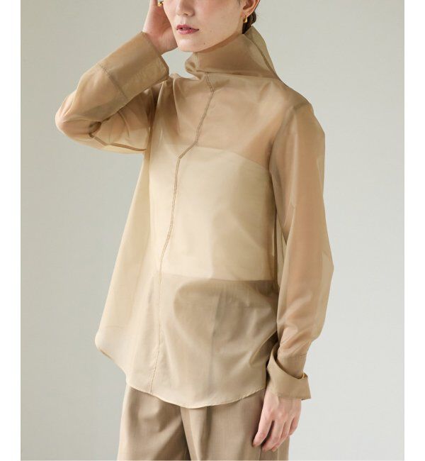 VERMEIL par iena「オーガンジーハイネックブラウス」|シャツ・ブラウス|