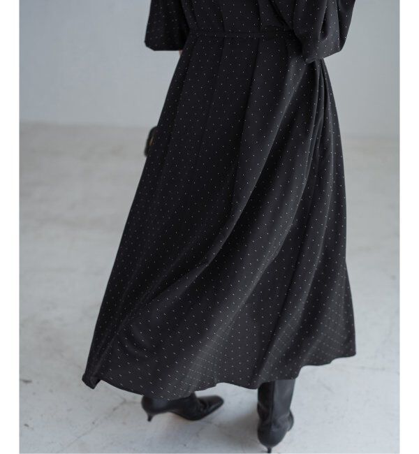 IENA「《WEB限定/追加》ドットサッシュワンピース」|ワンピース|