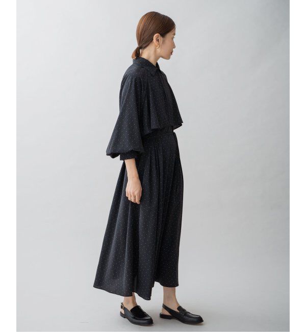 IENA「《WEB限定/追加》ドットサッシュワンピース」|ワンピース|