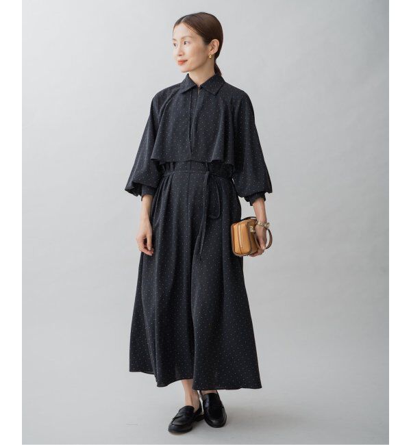 IENA「《WEB限定/追加》ドットサッシュワンピース」|ワンピース|