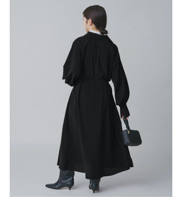 IENA「《WEB限定/追加》ドットサッシュワンピース」|ワンピース|