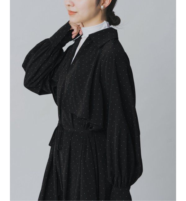 IENA「《WEB限定/追加》ドットサッシュワンピース」|ワンピース|