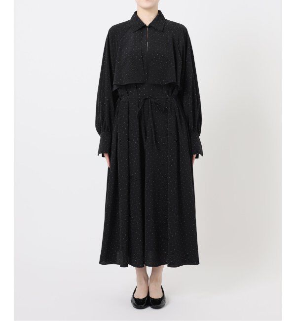 IENA「《WEB限定/追加》ドットサッシュワンピース」|ワンピース|