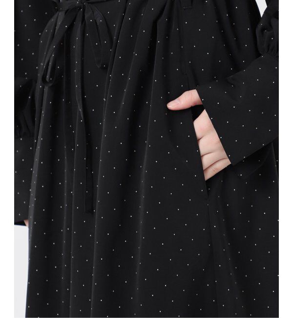 IENA「《WEB限定/追加》ドットサッシュワンピース」|ワンピース|