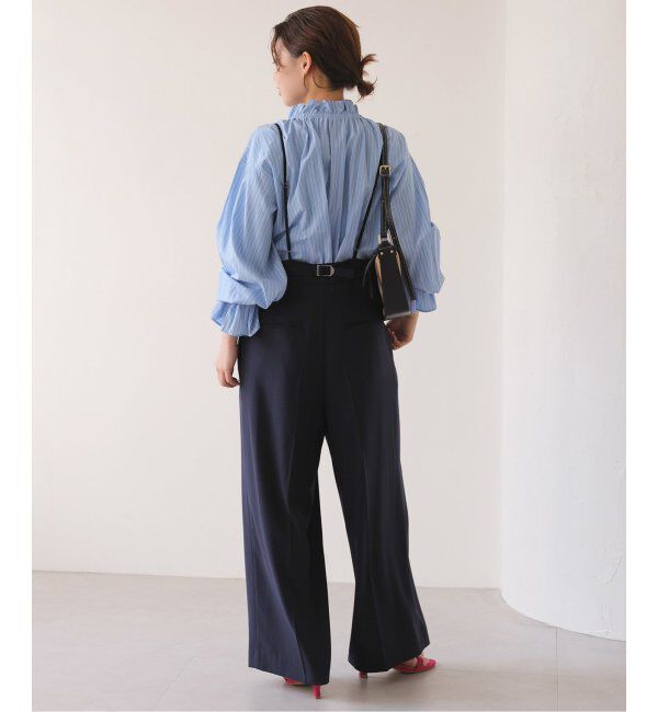 SLOBE IENA「《追加2》タイプライターフリルカラーブラウス」|シャツ・ブラウス|