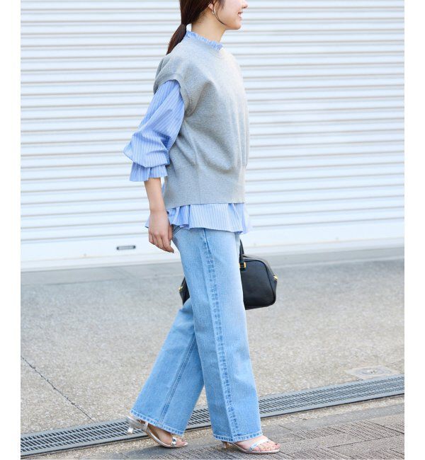 SLOBE IENA「《追加2》タイプライターフリルカラーブラウス」|シャツ・ブラウス|