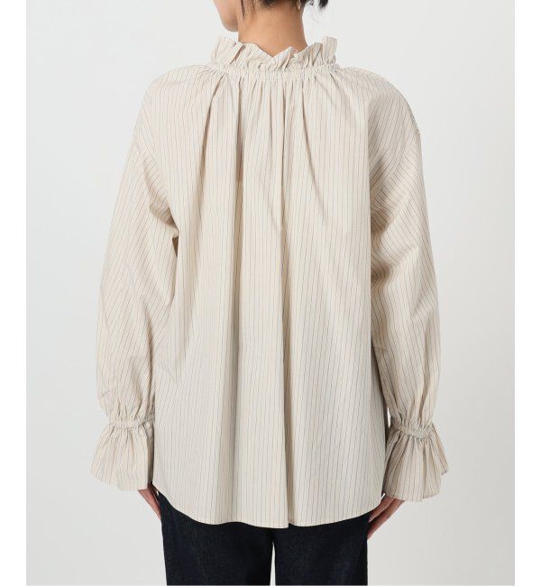 SLOBE IENA「《追加2》タイプライターフリルカラーブラウス」|シャツ・ブラウス|