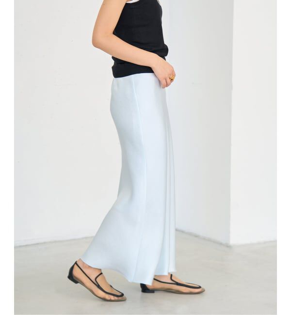 IENA「《WEB・一部店舗限定 追加12》ダブルサテンスカート」|スカート|