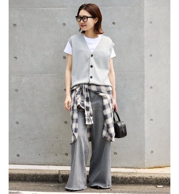 SLOBE IENA「《WEB限定/追加》総針Vネック ニットベスト」|ベスト・ジレ|