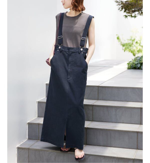 SLOBE IENA「《WEB限定/追加》ハイウエストジャンパースカート」|スカート|