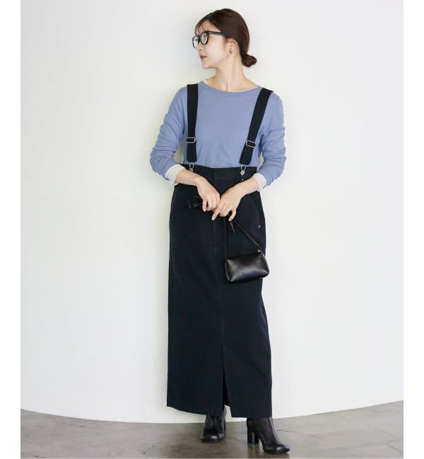 SLOBE IENA「《WEB限定/追加》ハイウエストジャンパースカート」|スカート|