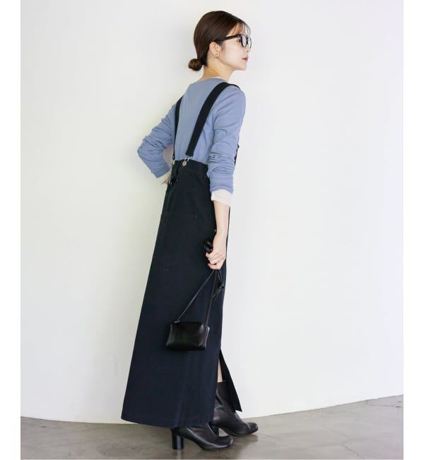 SLOBE IENA「《WEB限定/追加》ハイウエストジャンパースカート」|スカート|
