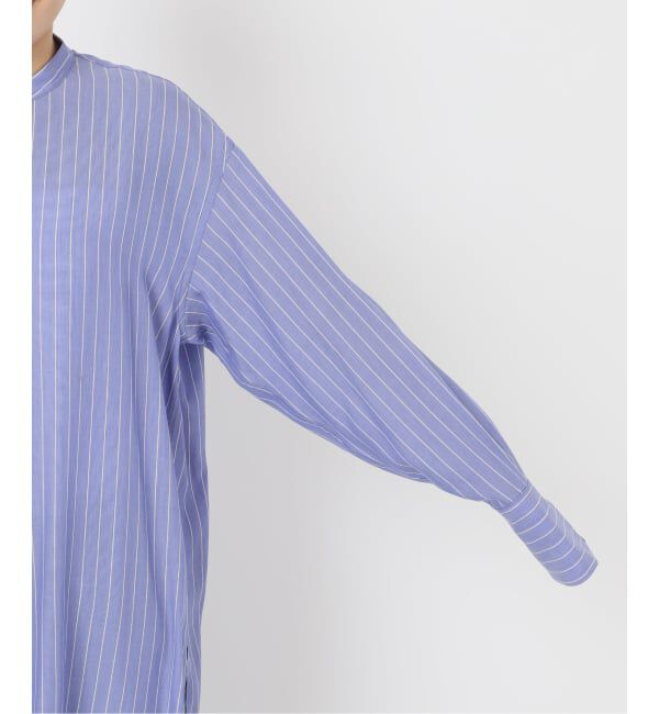 IENA「リヨセルストライプバンドカラーシャツ」|シャツ・ブラウス|