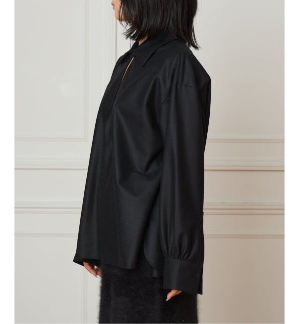 IENA LA BOUCLE「IENA LA BOUCLE ウールジャージスキッパーシャツ」|シャツ・ブラウス|