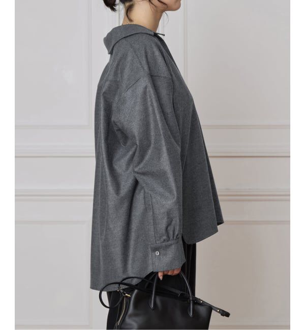 IENA LA BOUCLE「IENA LA BOUCLE ウールジャージスキッパーシャツ」|シャツ・ブラウス|