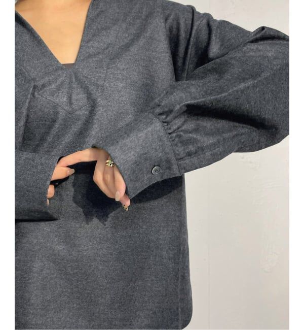 IENA LA BOUCLE「IENA LA BOUCLE ウールジャージスキッパーシャツ」|シャツ・ブラウス|