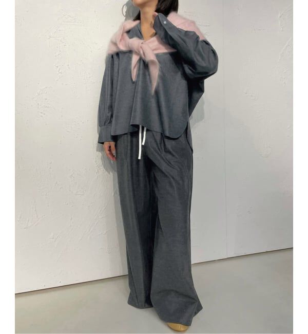 IENA LA BOUCLE「IENA LA BOUCLE ウールジャージスキッパーシャツ」|シャツ・ブラウス|