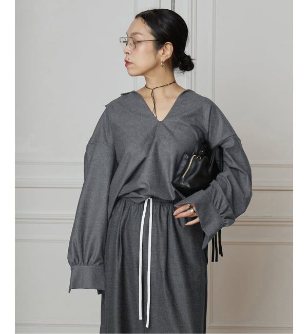 IENA LA BOUCLE「IENA LA BOUCLE ウールジャージスキッパーシャツ」|シャツ・ブラウス|