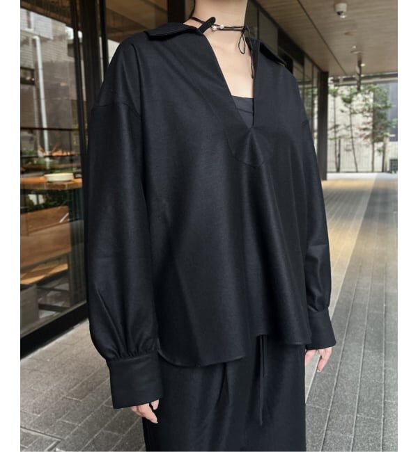 IENA LA BOUCLE「IENA LA BOUCLE ウールジャージスキッパーシャツ」|シャツ・ブラウス|