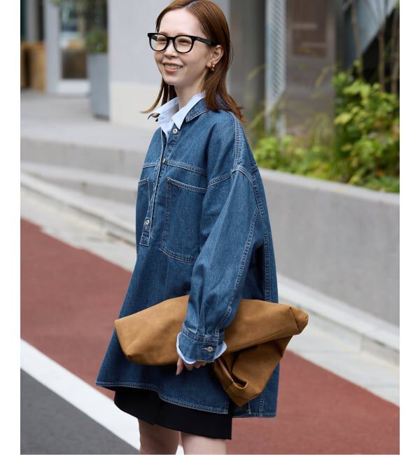 SLOBE IENA「《予約》LE DENIM フィールドオーバーチュニック」|シャツ・ブラウス|