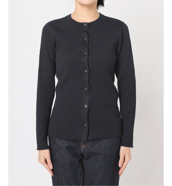 journal standard L'essage「ラメリブ クルーネック カーディガン」|カーディガン|