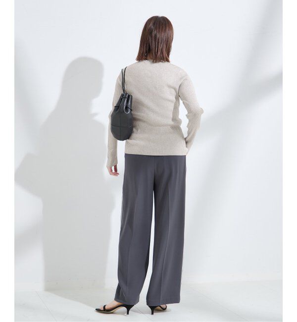 journal standard L'essage「ラメリブ クルーネック カーディガン」|カーディガン|