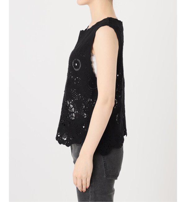 JOURNAL STANDARD relume「《WEB限定追加2》エンブロイダリークロシェノースリーブ」|ニット・セーター|