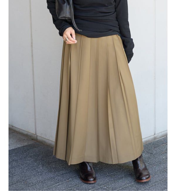 JOURNAL STANDARD「プリーツロングスカート」|スカート|ベージュ