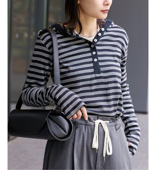 JOURNAL STANDARD「《追加》別注【MILLER/ミラー】 for JOURNAL STANDARD リブボーダーHOO」|Tシャツ・カットソー|ブラック