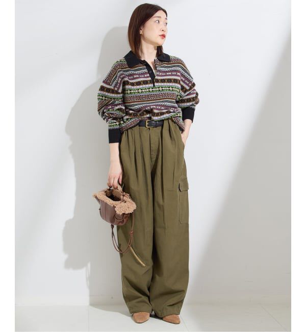 journal standard L'essage「【INSCRIRE /アンスクリア】Fairisle Polo Sweater：ニット」|ニット・セーター|
