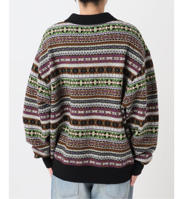 journal standard L'essage「【INSCRIRE /アンスクリア】Fairisle Polo Sweater：ニット」|ニット・セーター|