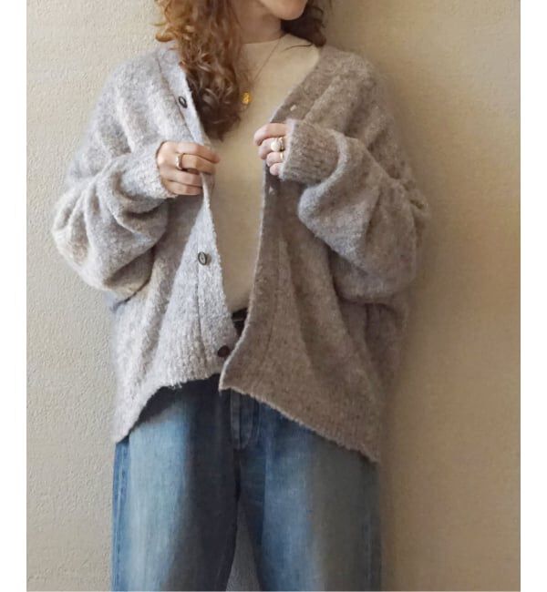 journal standard luxe「《追加》ブークレー Vネックカーディガン」|カーディガン|ベージュ