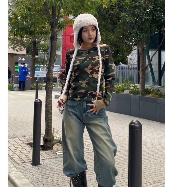 Oriens JOURNAL STANDARD「カモフラージュサーマルロングTシャツ」|Tシャツ・カットソー|カーキ