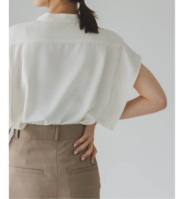 NOBLE「《WEB限定追加》スクエアースリーブフロントオープンブラウス」|シャツ・ブラウス|