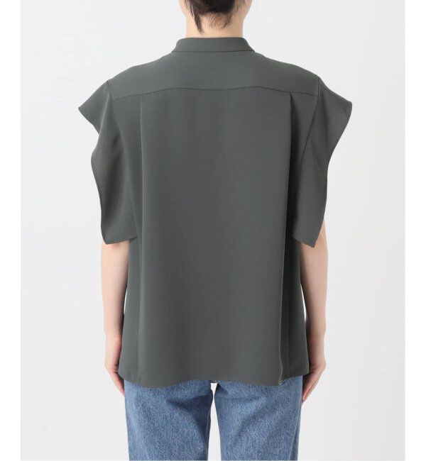 NOBLE「《WEB限定追加》スクエアースリーブフロントオープンブラウス」|シャツ・ブラウス|