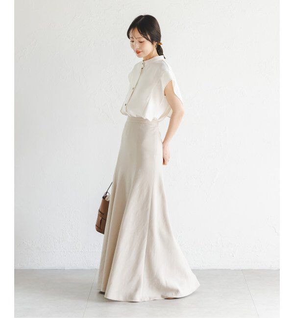 NOBLE「《WEB限定追加》スクエアースリーブフロントオープンブラウス」|シャツ・ブラウス|