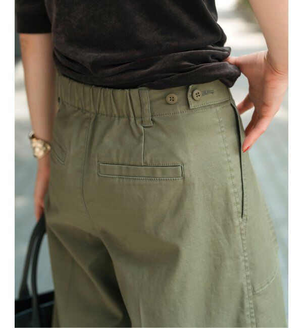 Spick and Span「バックサテンカーゴワイドパンツ」|カーゴ|