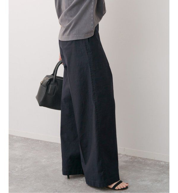 Spick and Span「バックサテンカーゴワイドパンツ」|カーゴ|